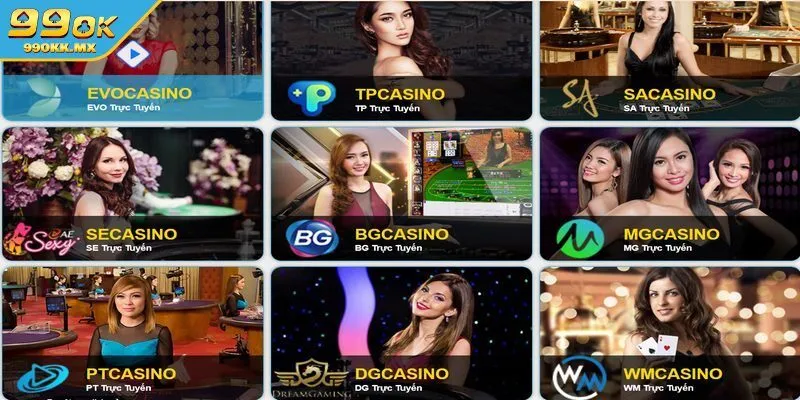 Có nhiều sảnh cược nổi bật tại live casino trực tuyến